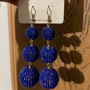NWT Royal Blue Dangle Earrings